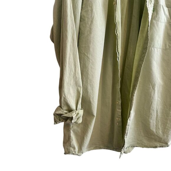 Burberry Burberrys of London Knight Logo Button Down Shirt Cotton Green Size M - Picture 5 of 9